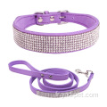 match de collier de chien de luxe en diamant doux